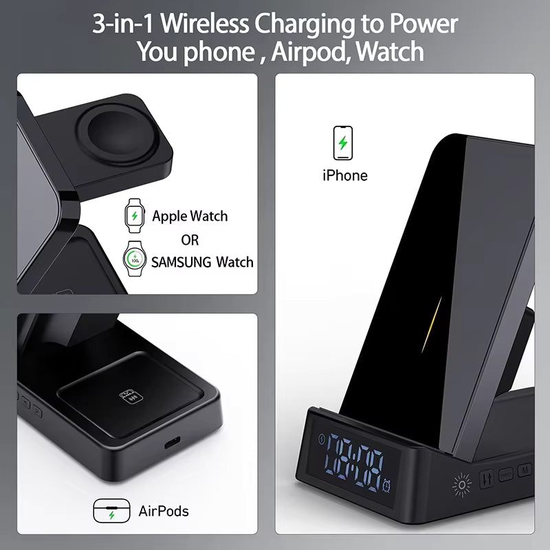 2026 HOT NEW 3-in-1 Fast Wireless Charger Stand