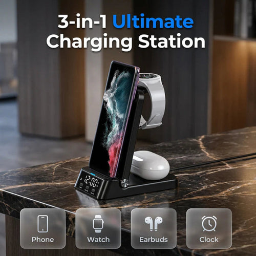 2026 HOT NEW 3-in-1 Fast Wireless Charger Stand