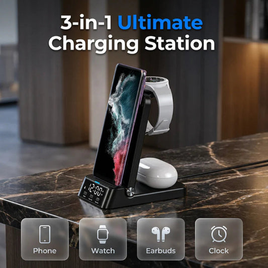 2026 HOT NEW 3-in-1 Fast Wireless Charger Stand